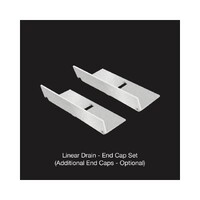 Hide Drain Cover Linear End Cap Set - 1210-10mm - Everhard Easy Drain Compatible