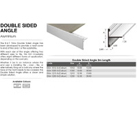 Double Sided Angle Matte Silver 10mm - 30mm x 3m